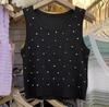 Camisola Pequeña Única y Elegante Estilo Hong Kong para Mujer Verano Rosa Brillante Prenda Interior de Base Sin Mangas Top Tejido para Mujer