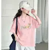 Ropa para Niños, Camisetas de Manga Corta de Algodón Puro para Niñas, Ropa Casual Casual de Venta Caliente en Verano para Niños Medianos y Grandes, Tops de Manga Corta Elegantes y de Moda para Niñas