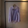 Camisa Popular de Dos Piezas [Bi Zheng] 2025 Nuevo Verano para Mujer Coreana Color Puro Camisa + Tirantes 3299