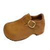 Zapatos de Mujer Estilo Birkenstock con Suela Gruesa para Aumentar la Altura 2025 Nuevo Otoño Slip-On Mocasines Birkenstock de Cobertura Total