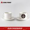 Conjunto de xícaras de café europeu criativo de transferência térmica xícara de cerâmica pires de xícara de café logotipo de publicidade personalização de presente
