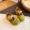Zapatos de Cuero para Niñas, Nuevo Estilo Otoño 2026, Zapatos tipo Birkenstock Versión Coreana de Princesa, Mocasines Lindos y Elegantes para Niñas Pequeñas