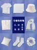 Tela de algodón artificial teñida con nudos bufanda cuadrada de Yunnan bolsa de lona camiseta infantil bufanda tela blanca de pescador anillo teñido de azul material para manualidades