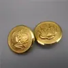 Botão de liga metálica spot 2,5 cm redondo fivela com logo de liga botão de uniforme ferroviário botão de casaco