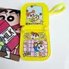 Encantos para Teléfono Plegable de Crayon Shin-Chan Seleccionados Cuidadosamente, Llaveros Acrílicos Lindos, Bolsas de Estudiante, Ropa, Dibujos Animados
