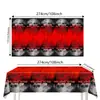 La nueva vajilla de fiesta roja de Amazon con temática de Stranger Things incluye platos de papel desechables, servilletas de papel, vasos de papel, mantel y pancarta.