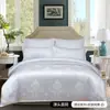 Comércio exterior transfronteiriço estilo europeu luxo leve jacquard acetinado capa de edredom de plumas conjunto de três peças conjunto de cama para casa