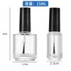 Botellas de Esmalte de Uñas de Vidrio en Varias Especificaciones y Formas, Redondas y Cuadradas, Botellas con Aplicador de Pincel para Aceite de 5 ml, Botellas Reutilizables para Cosméticos