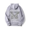 Sudadera casual con capucha de moda con letras nuevas de exportación europea y americana 2024 con mariposas multicolores