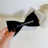 Presilha de Mola Gato Olho Laço Preto Acessórios de Cabelo Grandes de Veludo Headwear ins Estilo Francês Coreano Dongdaemun Top Clip