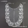 J04 Moda Bai Xi Estilo Coreano Algodão Branco Bordado Gola Grande DIY Gola de Boneca de Organza Gola Falsa Removível para Roupas