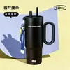 Taza Térmica Gigante Gucgres Taza con Popote de Gran Capacidad para Mujeres Taza de Agua de Alto Valor con Recubrimiento Cerámico 316 Taza de Hielo
