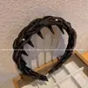 Faixa de Cabeça Preta Simples com Contas e Coroa Alta para Mulheres, Acessório de Cabelo, Grampo de Cabelo, Elástico de Cabelo, Ornamento de Cabelo, Faixa de Cabeça Trançada