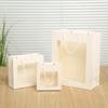 Bolsa de regalo portátil con ventana transparente creativa con diseño de viento, ramo de muñecas, embalaje de muñecas, bolsa de regalo con ventana al por mayor