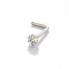 Henson nariz 3MM color estrella de cinco puntas circón acero inoxidable varilla L clavo de nariz joyería de perforación extranjera europea y americana