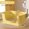 Arenero para gatos extragrande antisalpicaduras, inodoro gigante abierto para gatos, arenero extragrande para gatos