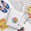 Bolsa de Lona al Hombro para Estudiante Nuevo al Mayoreo para Mujer Casual Artística con Letras Estampadas de Mano Cruzada Bolsa para Estudiante Profesor