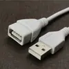 Cable de Extensión USB 2A Blanco 1.15m USB Macho a Hembra Alta Corriente Cable de Extensión USB Dedicado para Saco de Dormir