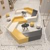 Combinación de Sofá Curvo de Ocio Creativo Simple Instituciones de Educación y Capacitación Oficina Recepción Negociación Área de Descanso Centro Comercial