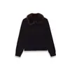 Para Comercio Exterior Europeo y Americano Transfronterizo Ropa de Mujer Aliexpress Más Vendido Otoño Retro Versátil Suéter de Punto con Cuello de Piel y Diseño de Un Solo Botón