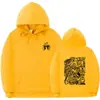 Sudadera con Capucha Estampada Natanael Cano Amor Tumbado de Talla Europea Transfronteriza con Dobladillo Acanalado Suelto