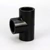 Codo, tes y conectores rectos de plástico UPVC negro puro para tubería de agua, accesorios de suministro de agua de PVC y conectores negros brillantes para acuarios