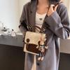 Mochila Vintage Fashion Color Contraste Feminina 2024 Nova Moda All-match Bolsa Estudante Classe Casual Bolsa Feminina