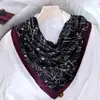 Estilo Nuevo Primavera 2026 Bufanda Cuadrada Grande de 90 para Mujer Elegante Estilo Coreano Seda de Sarga Patrón de Moda Bufanda de Seda Estampada Bufanda Decorativa para Cuello