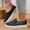Mocasines Planos de Punta Redonda con Banda Elástica para Tallas Grandes Verano 2025 Nuevos Zapatos Planos de Caña Baja con Lentejuelas para Mujer