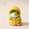 Figura de rana girasol creativa linda original transfronteriza para escritorio de oficina, estanque de peces de resina, rocalla, decoración de jardín