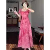Vestido para Mujer 2026 Verano Nuevo Estilo Estampado Retro Puro Vestido Elegante Dulce y Picante Ajustado Vestido Largo Tipo Camiseta para Mujer
