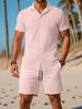 Europa e os Estados Unidos ins comércio exterior transfronteiriço Amazon explosões nova moda terno casual masculino jacquard combinação de cores manga curta