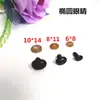 Ojos de muñeca accesorios diy caricatura comercial diez mil espiral hecho a mano accesorios negros material de lana joyería diy