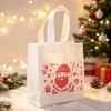 Bolsa de regalo navideña transfronteriza, bolsa blanca para dulces, bolsa de regalo de snacks y galletas de Santa Claus y renos