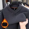 Bufanda Collar para Hurón Tejido de Punto Engrosado Nuevo para Hombre Otoño e Invierno Cuello en V Cuello Corazón Forrado de Polar Tejido Cálido Camiseta Interior para Hombre