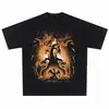 Transfronterizo Talla Europea Streetwear Vintage Camiseta Hombres Hip Hop Japonés