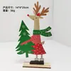 Artesanato em Madeira Decoração de Natal Pingente de Peça de Madeira Enfeites de Mesa Boneco de Neve Árvore de Natal Alce Alce Enfeites para Casa