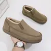 Soporte para botas de nieve transfronterizas personalizadas zapatos cálidos para hombre casual perezoso zapatos de algodón del noreste con forro de terciopelo engrosados zapatos de pan de papá