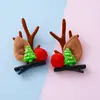 Accesorios Navideños para Niños Europeos y Americanos, Gorros de Reno, Cascabeles, Pasadores, Accesorios para el Cabello con Ambiente Festivo al por Mayor