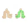 Venta al por mayor transfronteriza de accesorios para joyería DIY: colgantes de esmalte con forma de insecto de dibujos animados, collares hechos a mano, llaveros y dijes pequeños de aleación