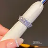 Anillo redondo de doble capa con circonita chapado en oro real de 14k, sensación de lujo ligero y alta gama, anillo para el dedo índice, joyería de diseño nicho para mujeres