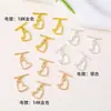 Cierre de pinza OT bañado en oro de 18 quilates sobre cobre con alta retención de color, cierre para joyería, cadena de extremo para accesorios, cierre de conexión DIY para collares y pulseras