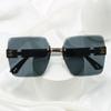 Gafas de Sol de Marca Grande Estilo H para Mujer Sensación de Alta Gama 2024 Nuevas Adelgazantes para Cara Grande Anti-ultravioleta Gafas de Sol de Moda
