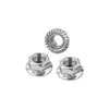 Tuerca de Brida de Acero Inoxidable 304/201/316 Tuerca de Brida Hexagonal Exterior con Dientes Antideslizantes M3M4M5M6M