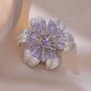 Broche para Mujer Flor de Lirio Frances Micro-Pavimentado Circonita Color Broche Tesoro Abrigo Traje Cena Gradiente Circonita Accesorios Corsage