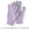 Luvas 100% Caxemira Pura para Homens e Mulheres, Inverno Acolchoadas Quentes Tela Sensível ao Toque Dedos Divididos Elegantes para Deslocamento Luvas de Tricô de Caxemira