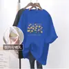 Tops de Lactancia de Manga Corta para Verano Postparto Holgados Camisetas de Lactancia de Longitud Media que Cubren los Glúteos Ropa de Lactancia de Moda para Cubrir el Vientre
