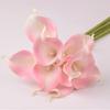 Lirio Calla de PU de Alto Tacto Artificial Decoración de Mesa para el Hogar Jarrón de Flores Arreglo Floral Mini Lirio Calla