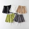 Pantalones Cortos de Color Contrastante Europeos y Americanos Colgantes con Cintura Elástica Moda Femenina Nuevo Cordón Casual Pantalones Cortos Calientes Moda Corto Moderno