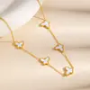 Popular Exquisito Collar de Mariposa con un Toque de Lujo Ligero y de Alta Gama, Moda Versátil Transfronteriza de Doble Cara, Collar Elegante de Nicho para Mujeres